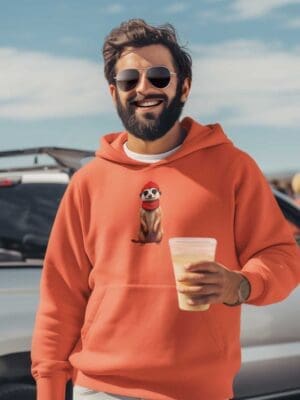 Cute Meerkat Unisex eco raglan hoodie