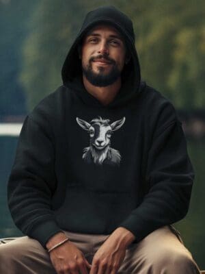 Goat Hoodie, Premium eco hoodie