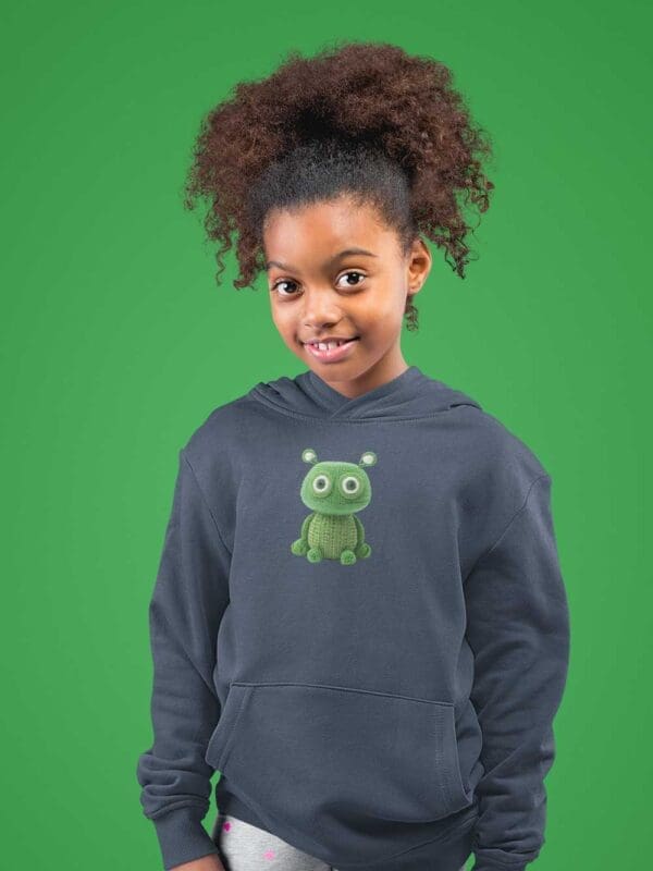 Cute Frog Kids eco hoodie