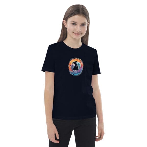 Dolphins Organic cotton kids t-shirt - Image 3