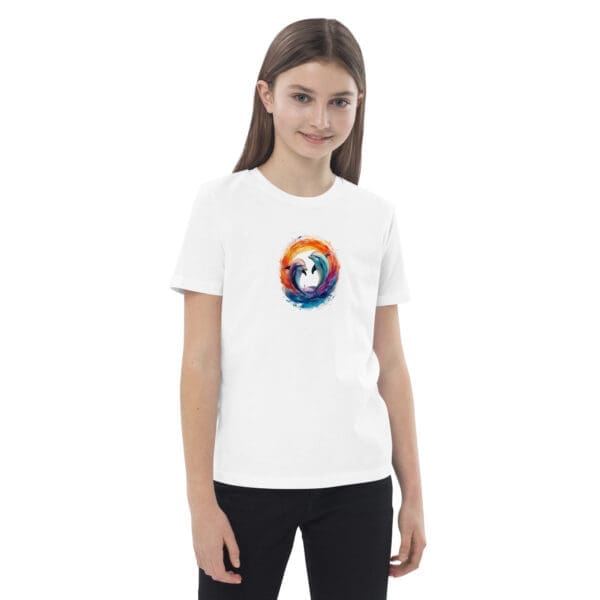 Dolphins Organic cotton kids t-shirt - Image 4