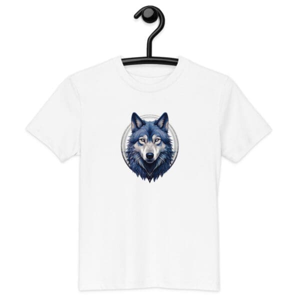 Siberian Wolf Organic cotton kids t-shirt - Image 4