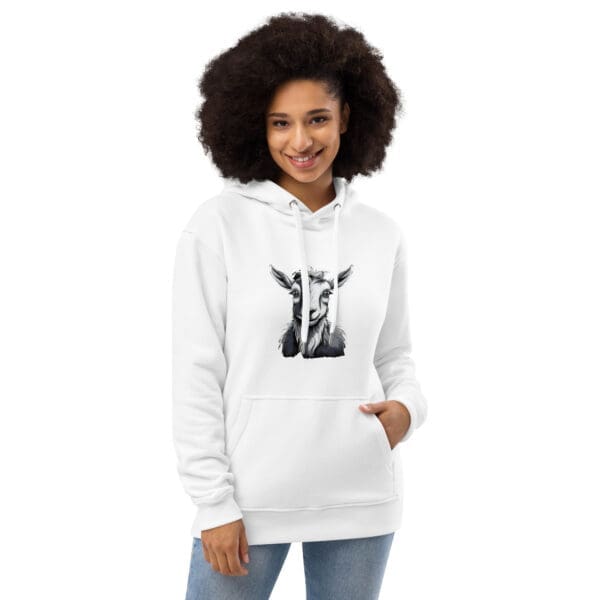 Goat Hoodie, Premium eco hoodie - Image 3