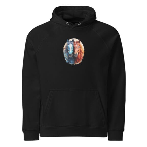 Couple of Horses Unisex eco raglan hoodie - Image 2