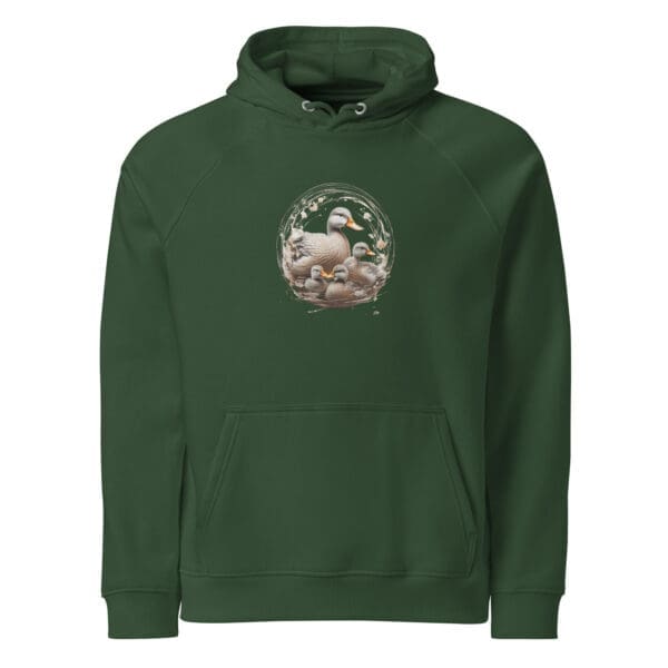Duck Family Unisex eco raglan hoodie - Image 4