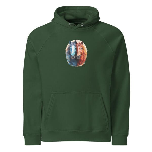 Couple of Horses Unisex eco raglan hoodie - Image 4