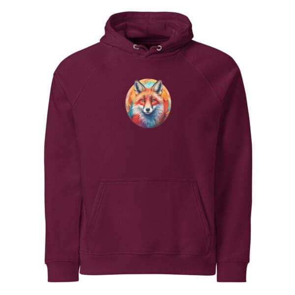 Curious Fox Unisex eco raglan hoodie - Image 3
