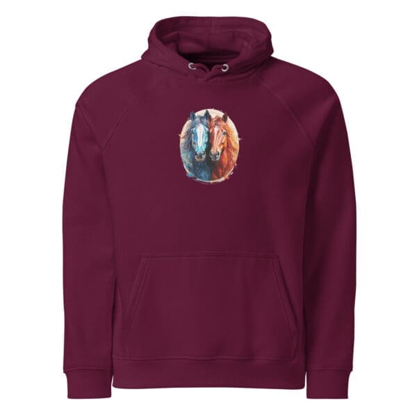 Couple of Horses Unisex eco raglan hoodie - Image 3