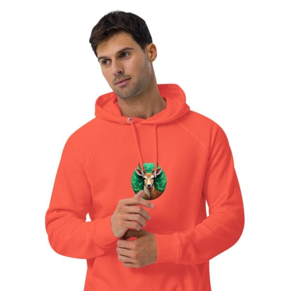 Deer Unisex eco raglan hoodie - Image 4