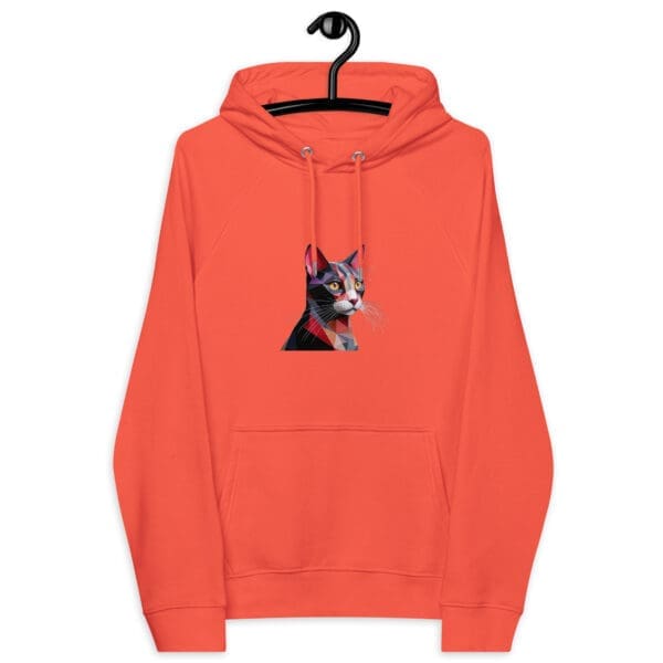 Abstract Cat Unisex eco raglan hoodie - Image 6