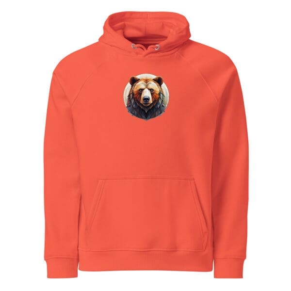 Red Bear Unisex eco raglan hoodie - Image 4