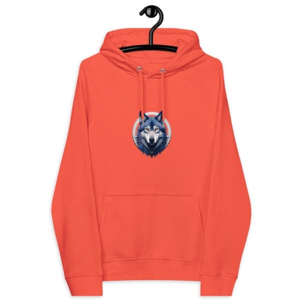 Siberian Wolf Unisex eco raglan hoodie - Image 5