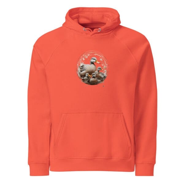 Duck Family Unisex eco raglan hoodie - Image 5