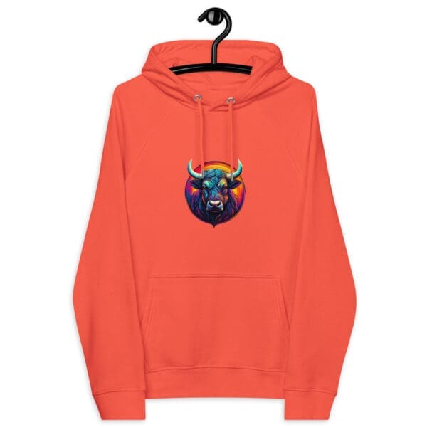 Colorful Bull Unisex eco raglan hoodie - Image 5