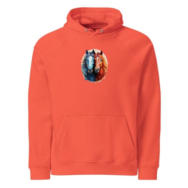 Couple of Horses Unisex eco raglan hoodie - Image 5