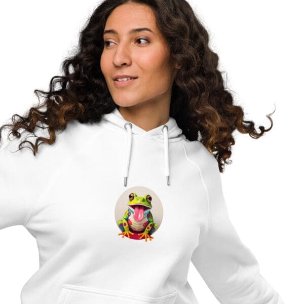 Colored Frog Unisex eco raglan hoodie - Image 5