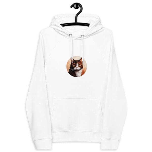 Brown Cat Unisex eco raglan hoodie - Image 6