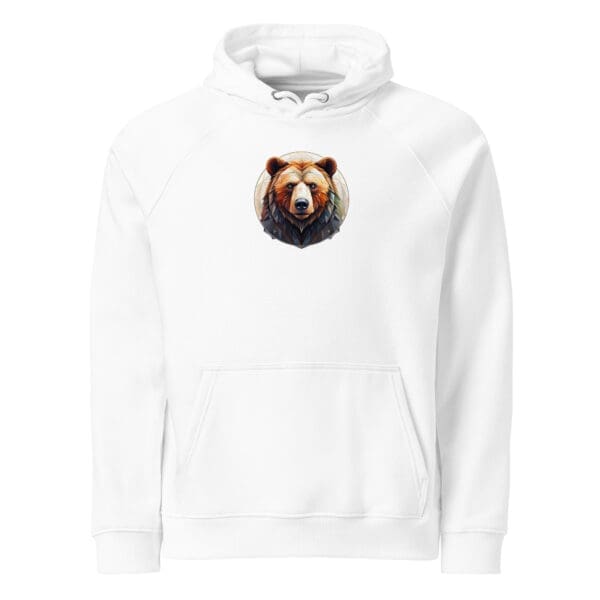 Red Bear Unisex eco raglan hoodie - Image 5