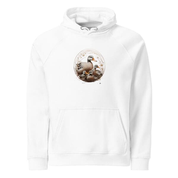 Duck Family Unisex eco raglan hoodie - Image 6