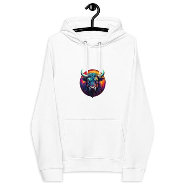 Colorful Bull Unisex eco raglan hoodie - Image 6