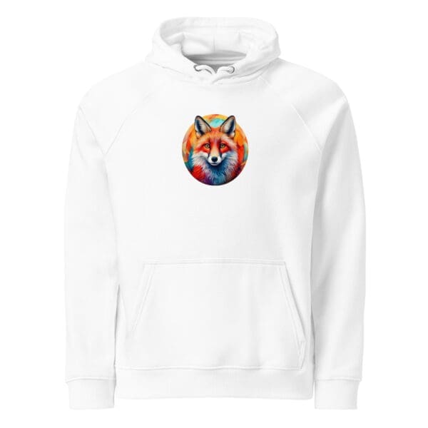 Curious Fox Unisex eco raglan hoodie - Image 5