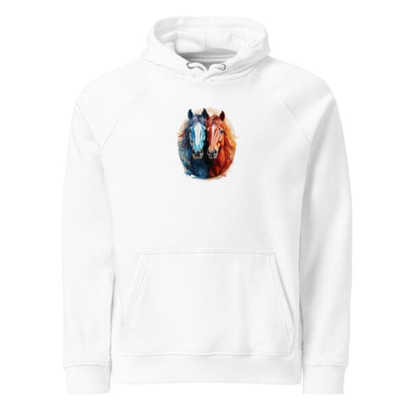 Couple of Horses Unisex eco raglan hoodie - Image 6