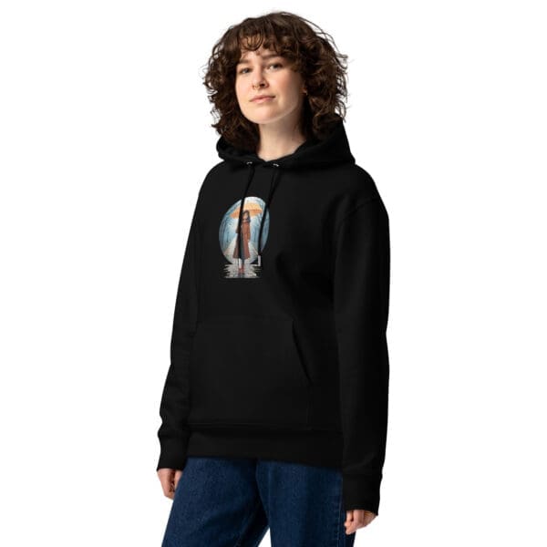 Girl in the Rain, Unisex essential eco hoodie - Image 2