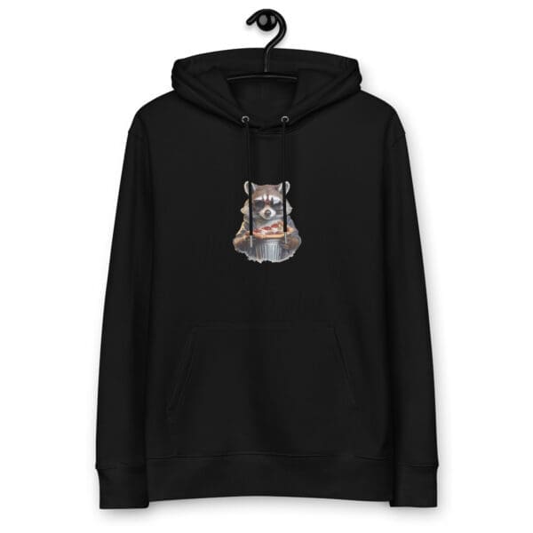 Raccoon with Pizza Unisex essential eco hoodie - Image 2