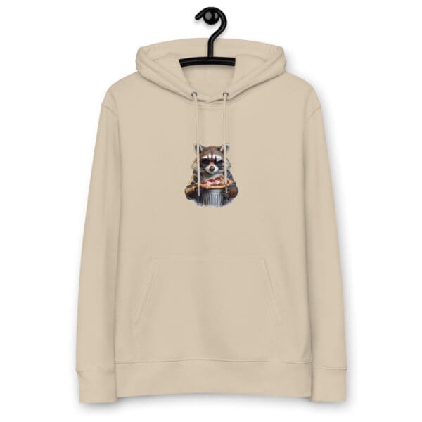 Raccoon with Pizza Unisex essential eco hoodie - Image 5