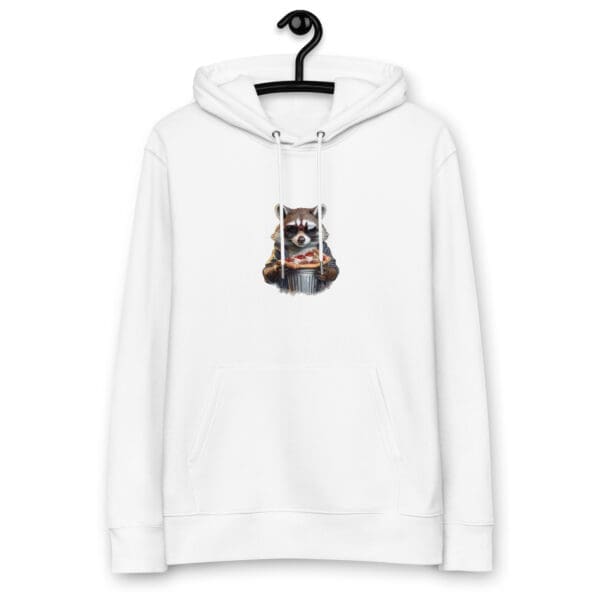 Raccoon with Pizza Unisex essential eco hoodie - Image 4