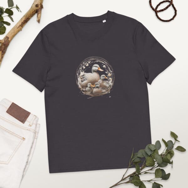 Duck Family Unisex organic cotton t-shirt - Image 3