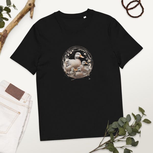 Duck Family Unisex organic cotton t-shirt - Image 2