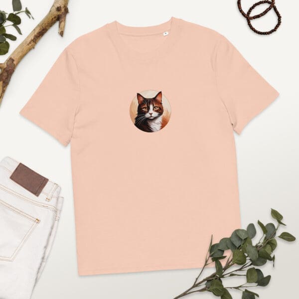 Brown Cat Unisex organic cotton t-shirt - Image 4