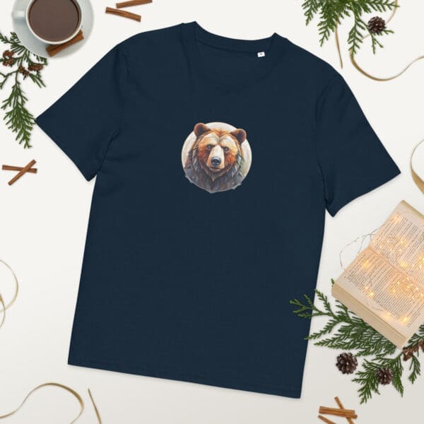 Red Bear Unisex organic cotton t-shirt - Image 3