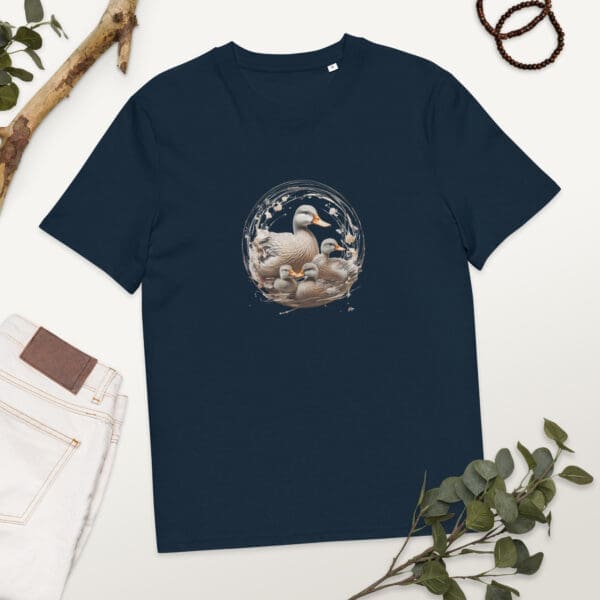 Duck Family Unisex organic cotton t-shirt - Image 6