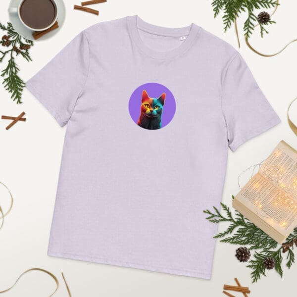 Emoji Cat, Unisex organic cotton t-shirt - Image 5