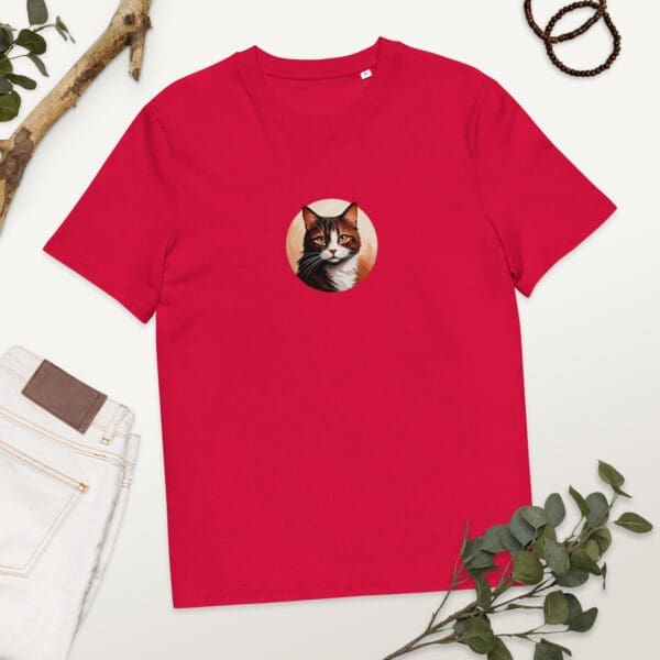 Brown Cat Unisex organic cotton t-shirt - Image 6