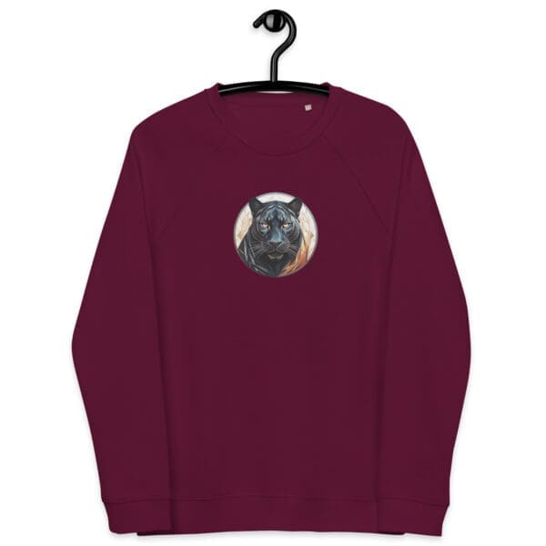 Black Panther Unisex organic raglan sweatshirt - Image 2
