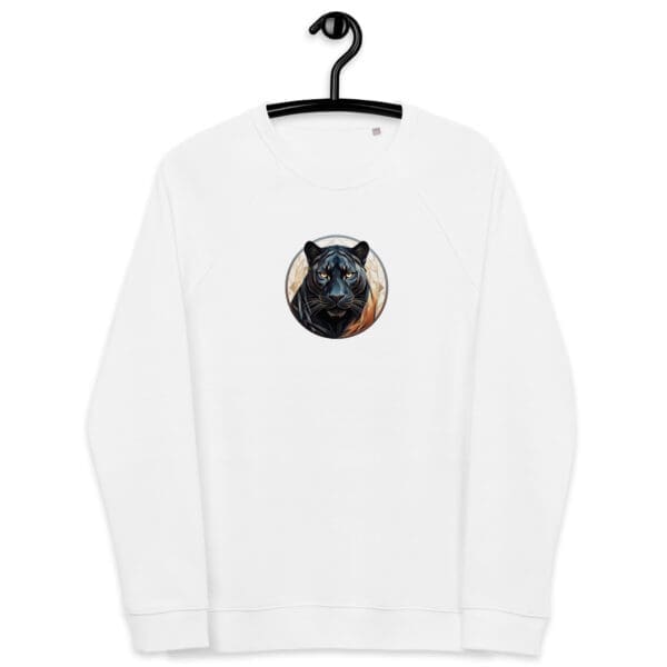 Black Panther Unisex organic raglan sweatshirt - Image 5