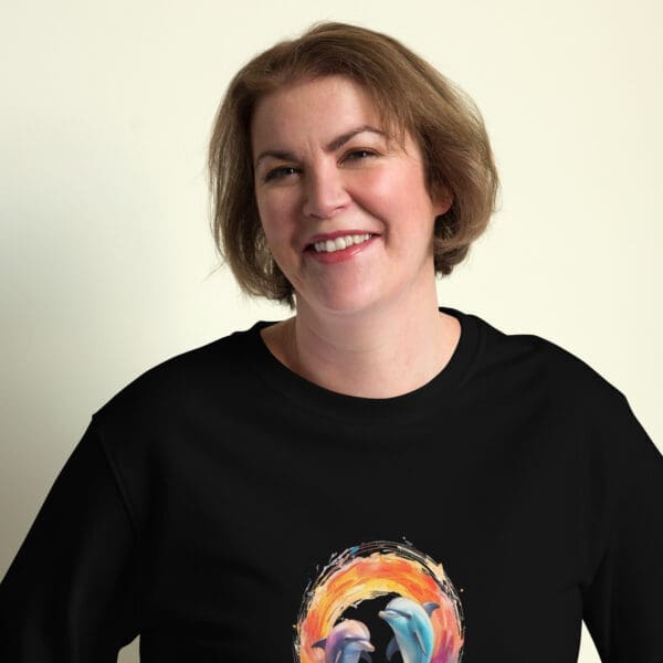 Dolphins Unisex organic sweatshirt - Image 2