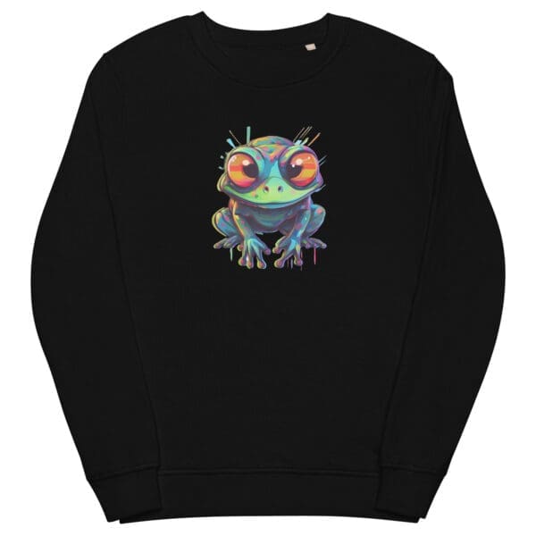 Frog Sweatshirt, Unisex organic sweatshirt - Image 2