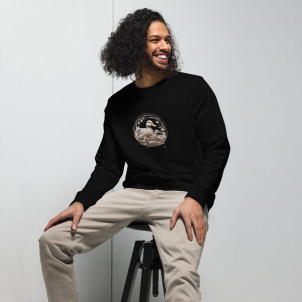 Duck Family Unisex organic sweatshirt - Image 2