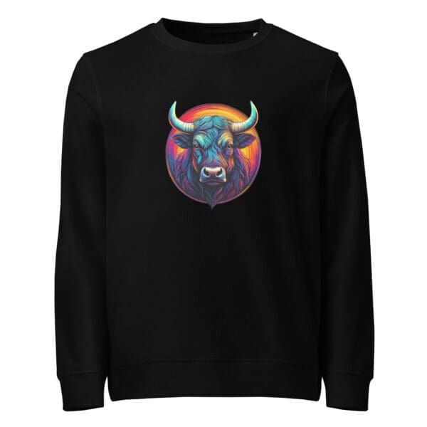 Colorful Bull Unisex organic sweatshirt - Image 2