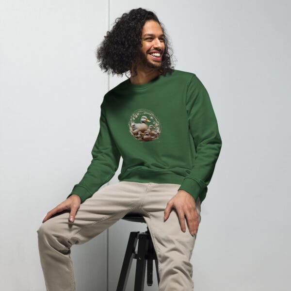 Duck Family Unisex organic sweatshirt - Image 5