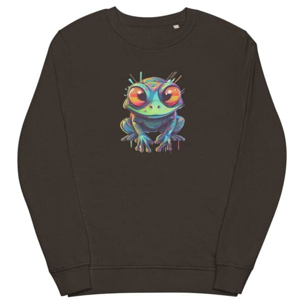 Frog Sweatshirt, Unisex organic sweatshirt - Image 3