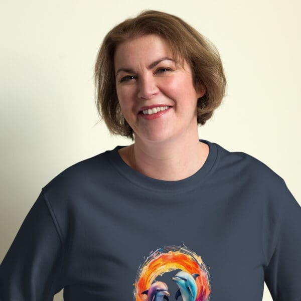 Dolphins Unisex organic sweatshirt - Image 3