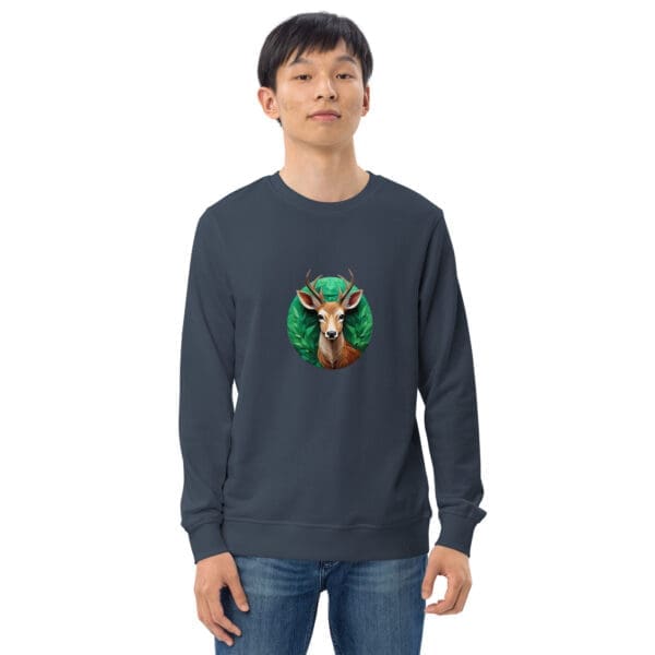Deer Unisex organic sweatshirt - Image 4