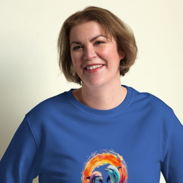 Dolphins Unisex organic sweatshirt - Image 4
