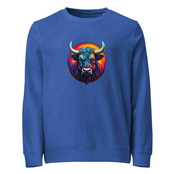 Colorful Bull Unisex organic sweatshirt - Image 6