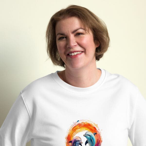 Dolphins Unisex organic sweatshirt - Image 5